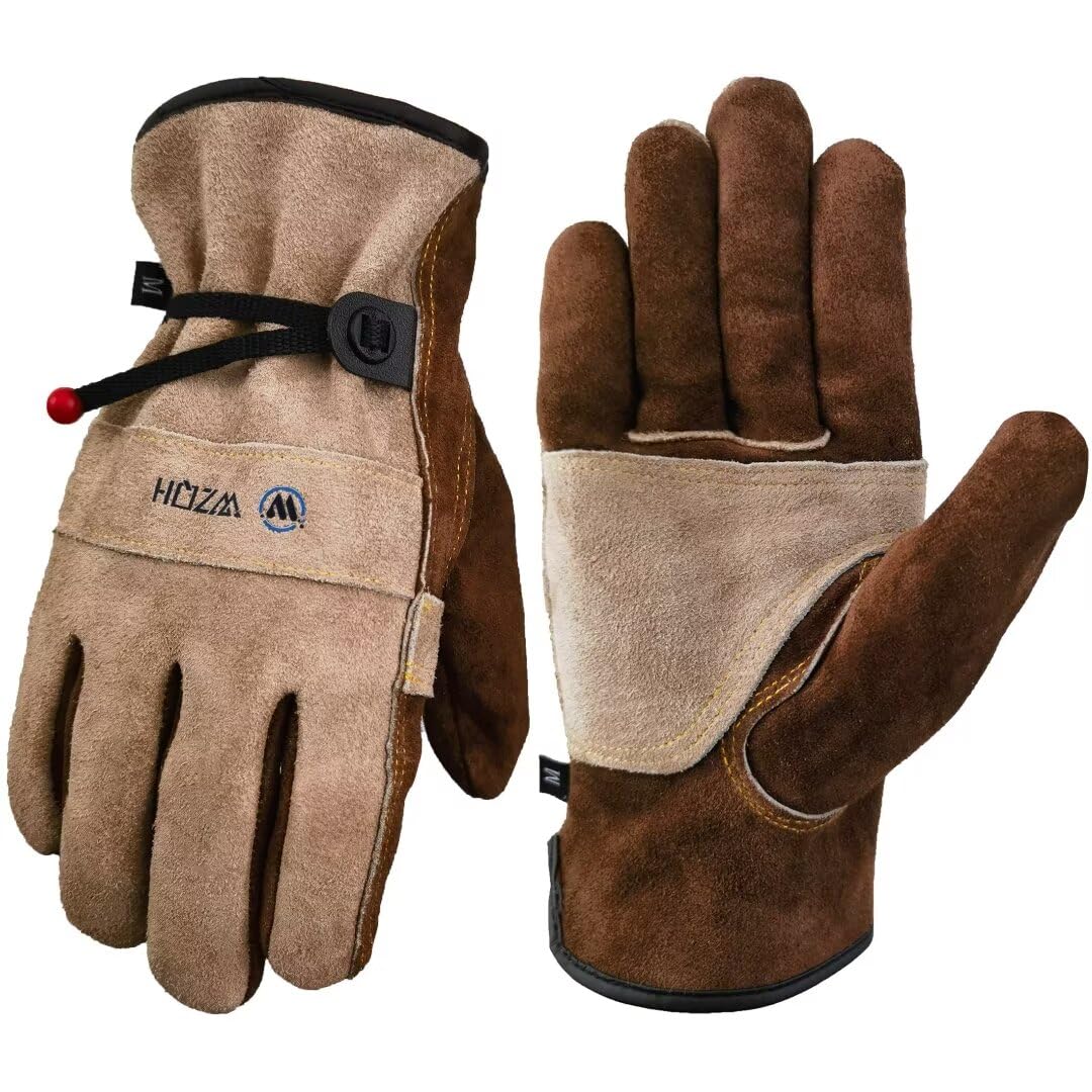 WZQH Leather Work Gloves, Special Gloves for Men or Women, Versatile Gloves for...