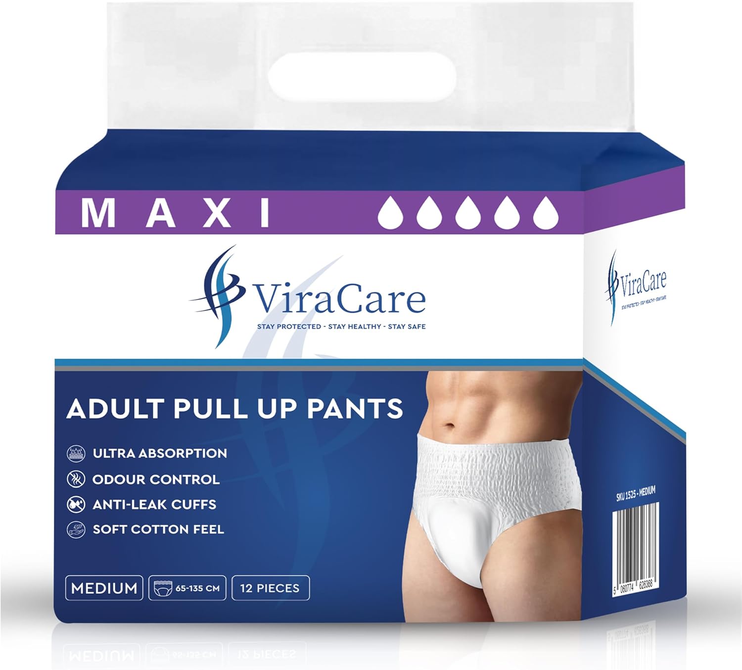 12 x Maxi Incontinence Pants Women & Men | Adults Diapers | Ultra Absorption and...