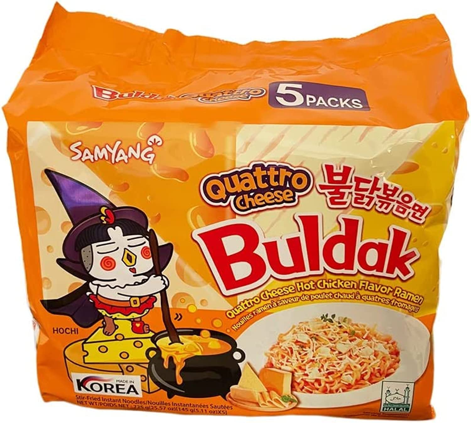 SAMYANG Buldak Quattro Cheese, Special Cheese Ramen Hot Chicken Flavor Ramen, In...