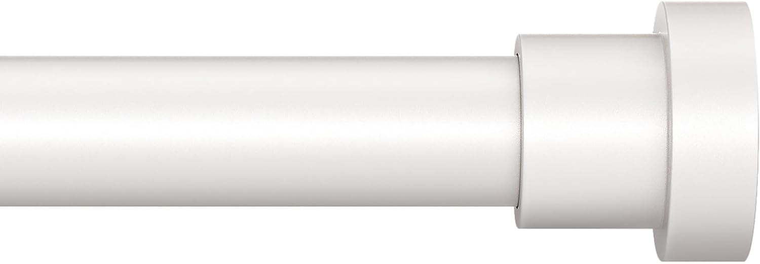 Briofox White Curtain Rods for Windows 72 to 144 Inch, 1 Inch Heavy Duty Adjusta...