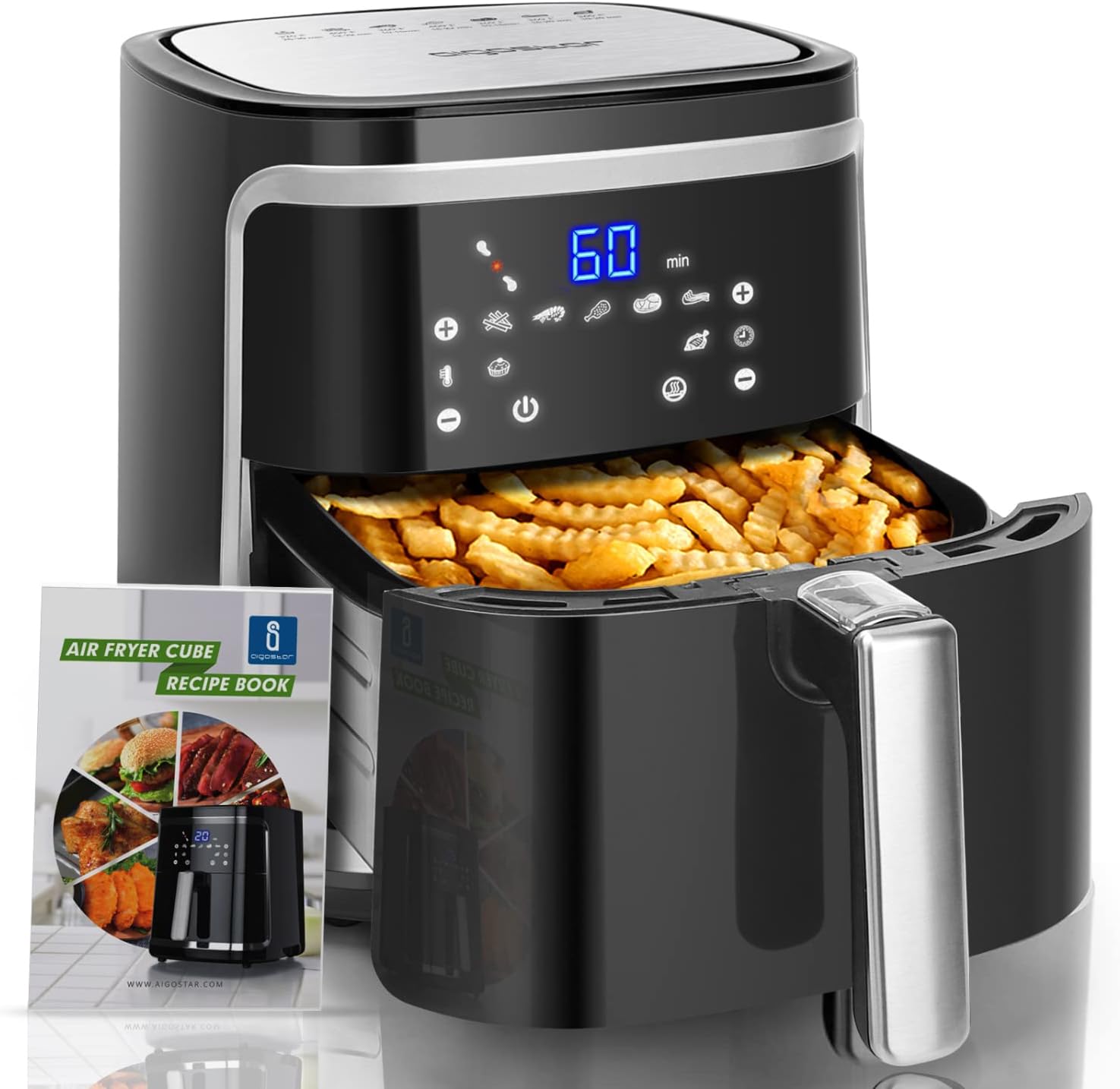 Aigostar 7L Air Fryer Oven with Recipes, Large, 19...
