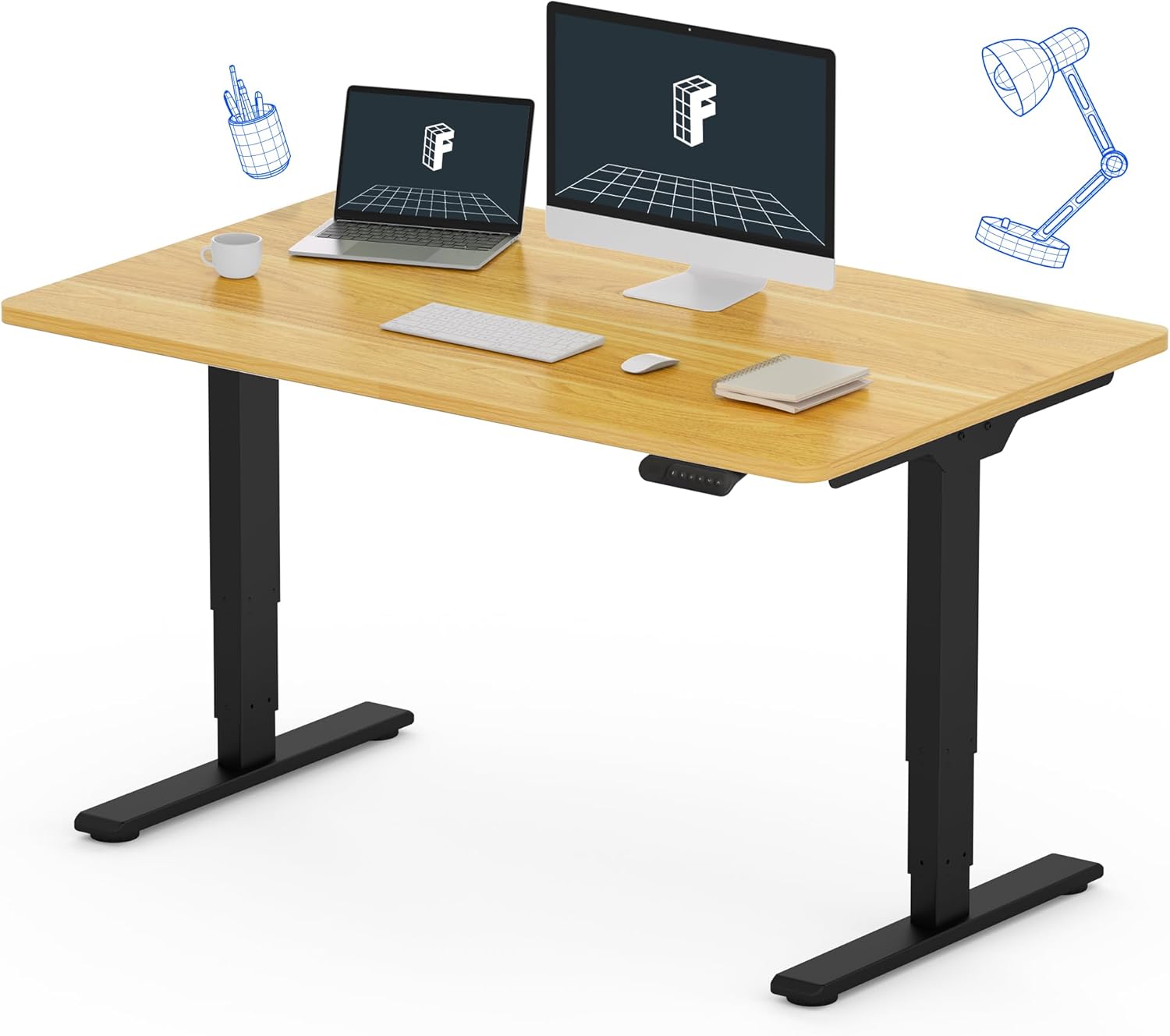 FLEXISPOT E6 Essential Electric Standing Desk, Special Height Adjustable Desk wi...