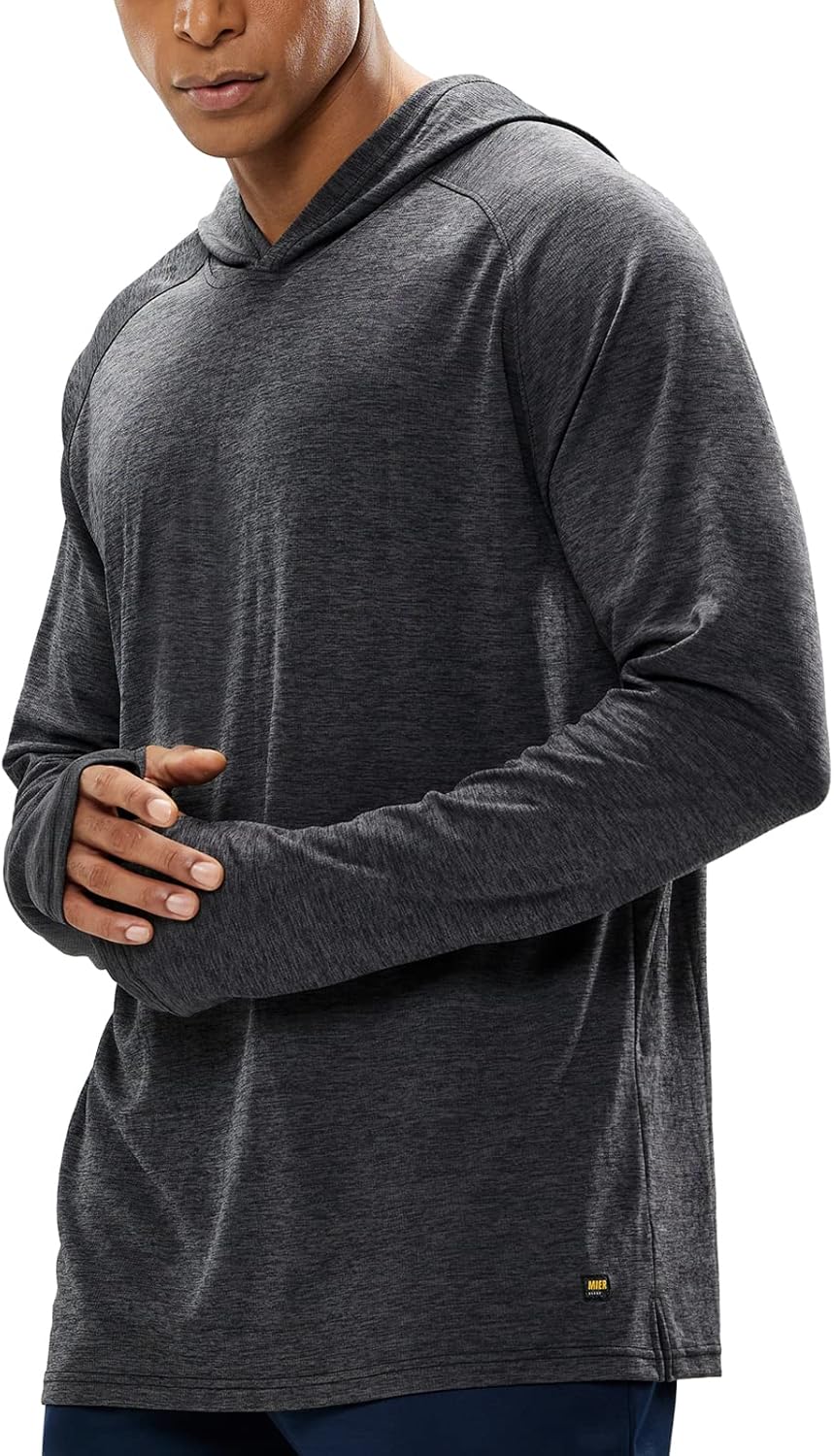 MIER Men's Hoodie, High-Quality Sun Protection Long Sleeve Shirt, Special SPF Fi...