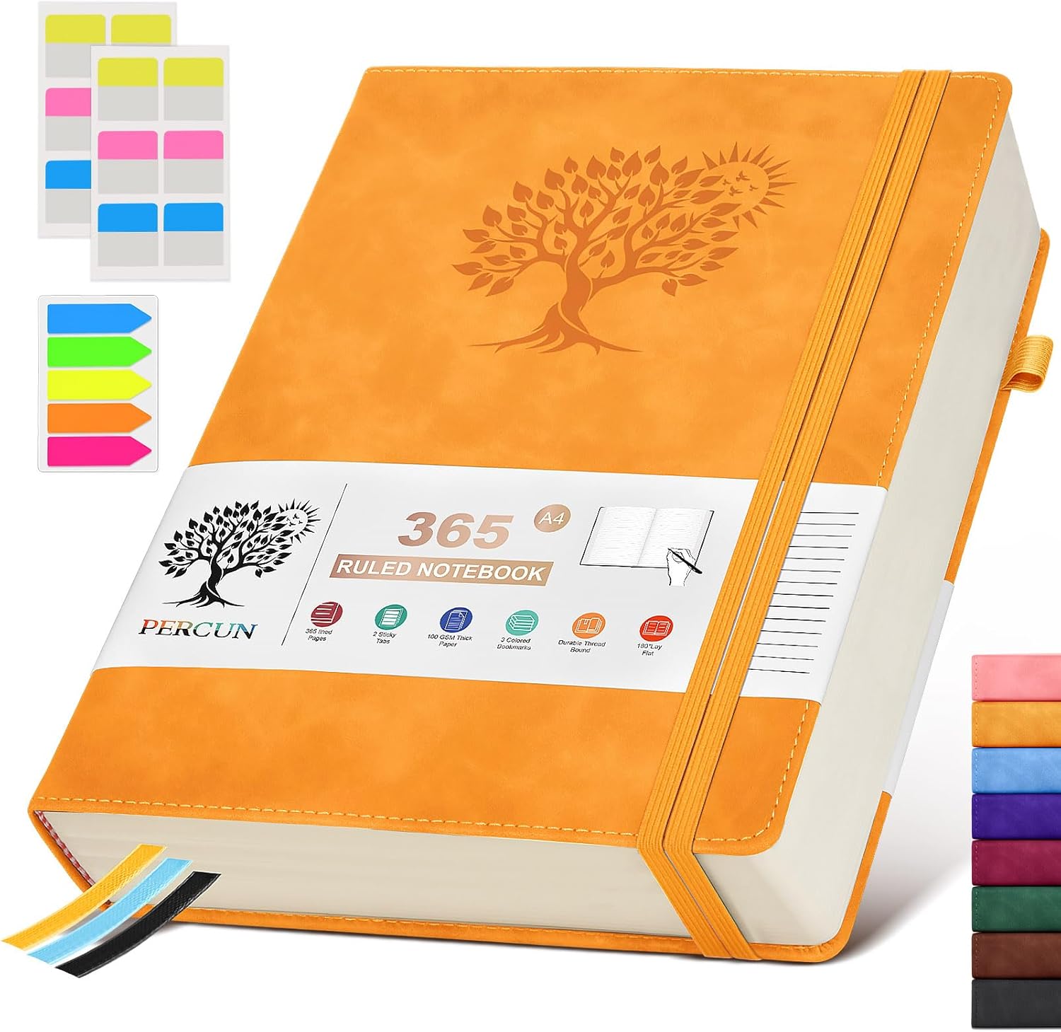 A4 Lined Journal Notebook，365 Page Large Leather Journals for Writing Women Men...