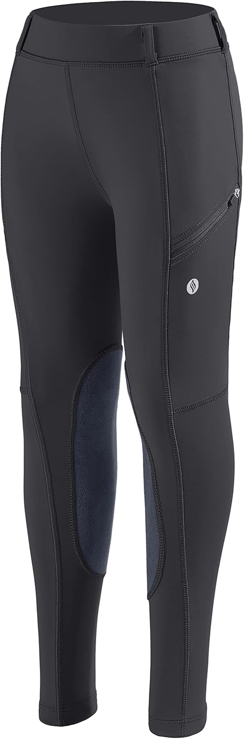SANTINY Girls Horse Riding Pants, Special Equestrian Breeches with Zipper Pocket...