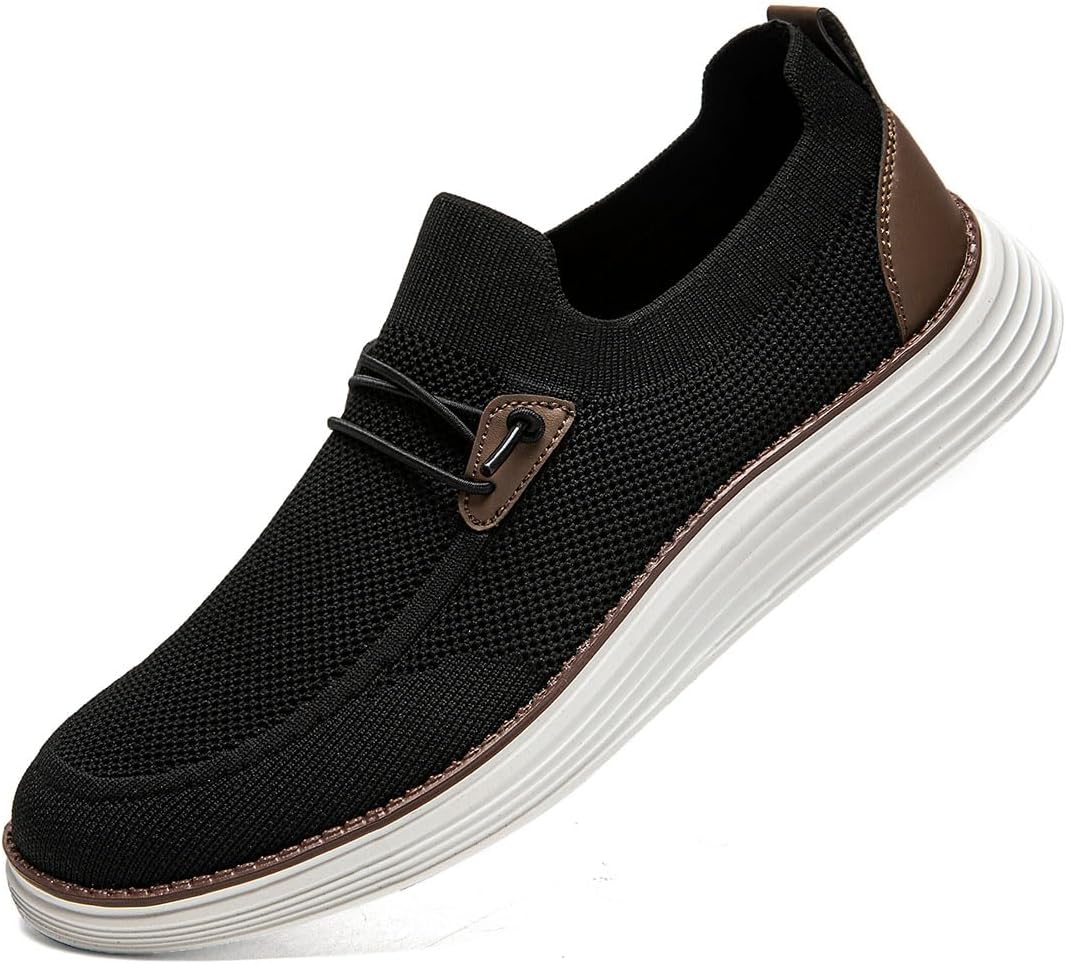 CAIQDM Men's Walking Fitness Sneakers Flat Jogging Fitness Sneakers Men's Traini...