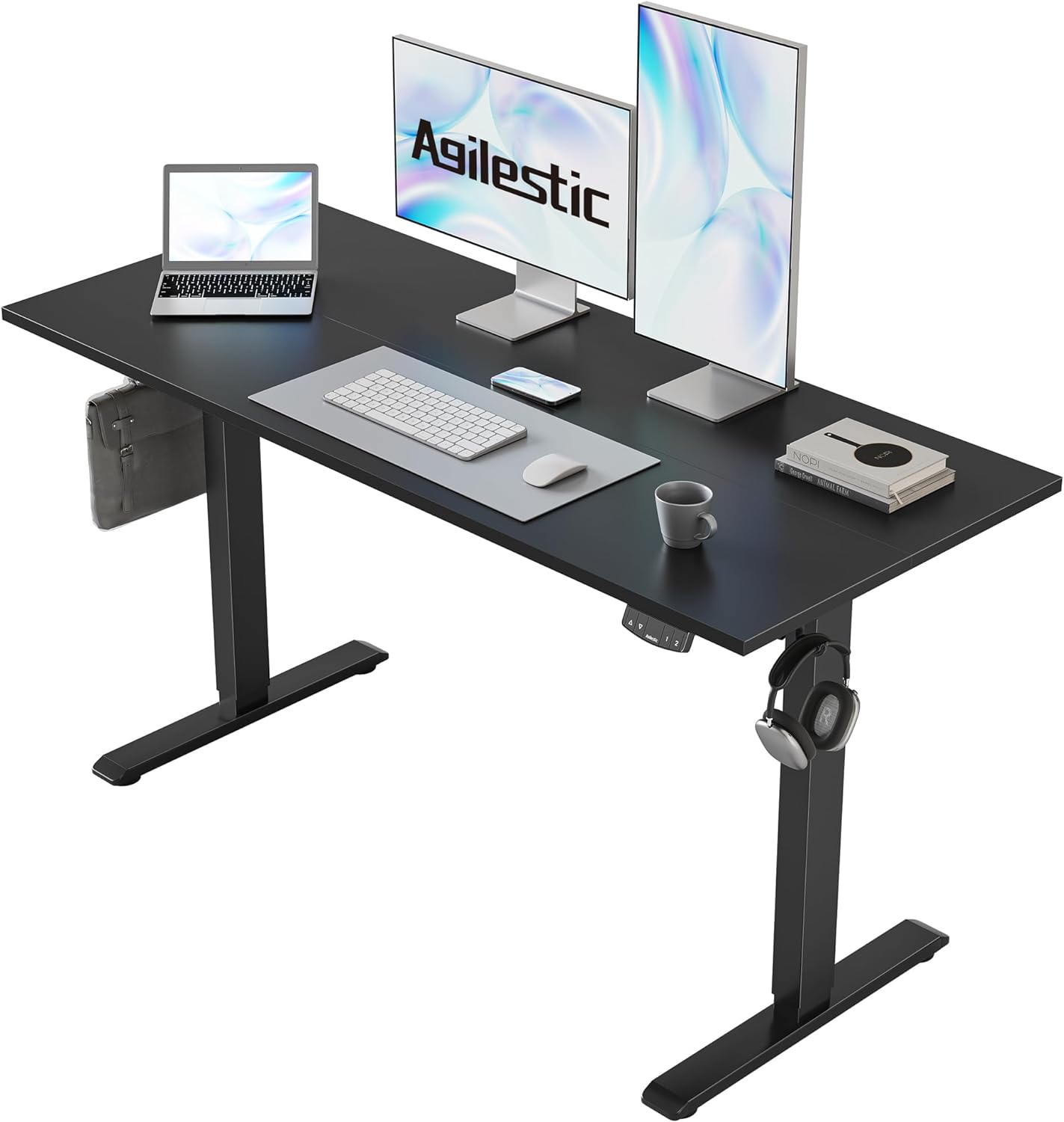 Electric Standing Desk, 48 x 24 Inches Height Adjustable Desk, Sit Stand up Desk...