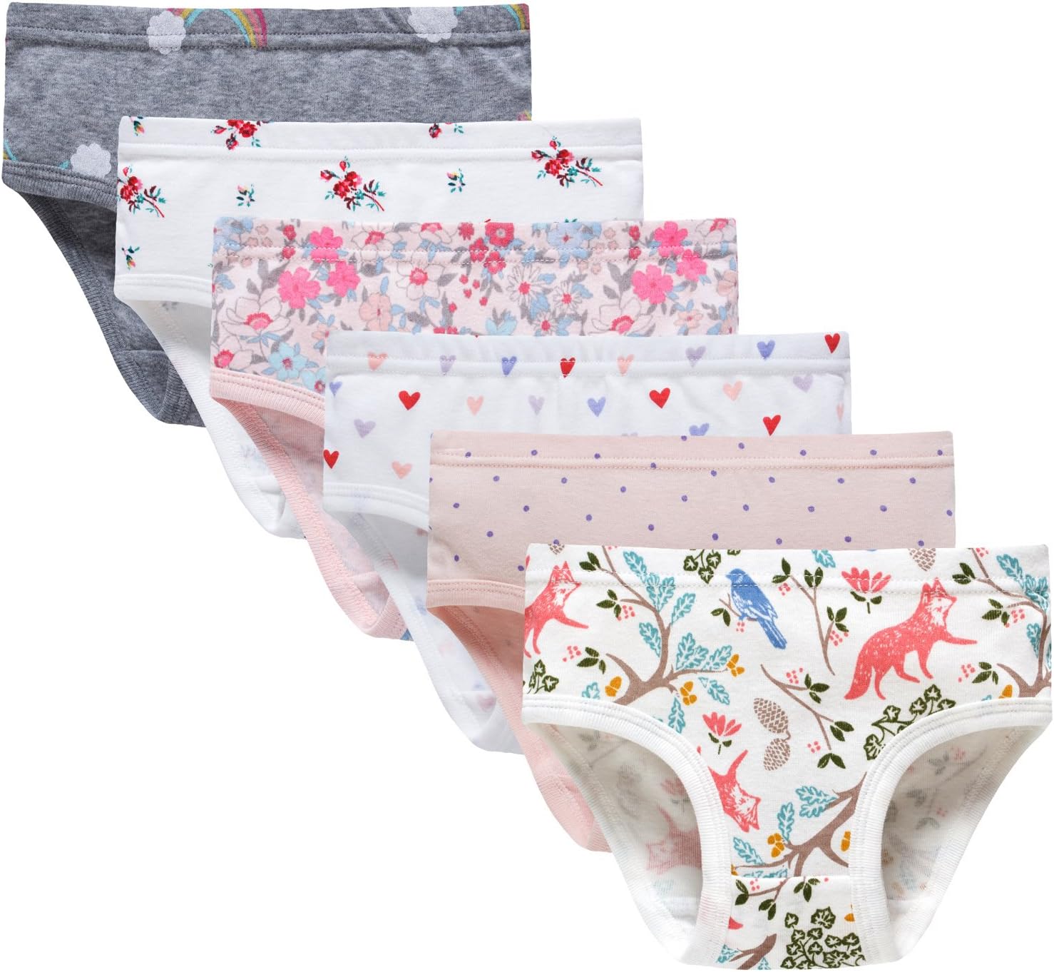 Boboking Soft Cotton Underwear Toddler Girls'Briefs Soft Undies 8 Style 2