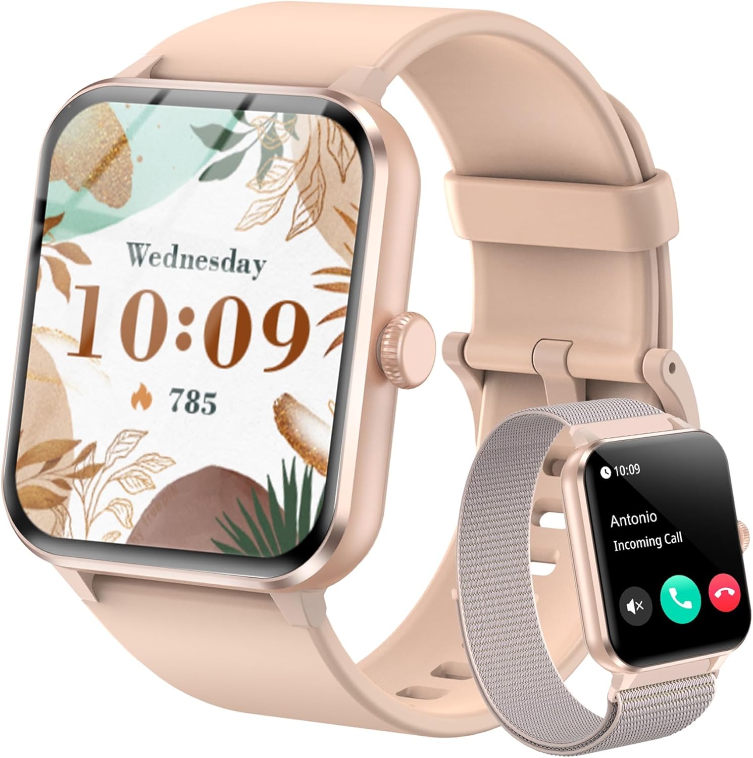 IOWODO Smart Watch for Women, 1.85" HD Smart Watches Answer/Make Calls, Fitness...