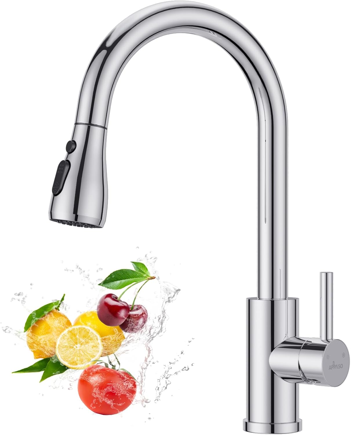 APPASO Kitchen Tap, Kitchen Sink Mixer Tap with Pull Out Sprayer, Kitchen Mixer...