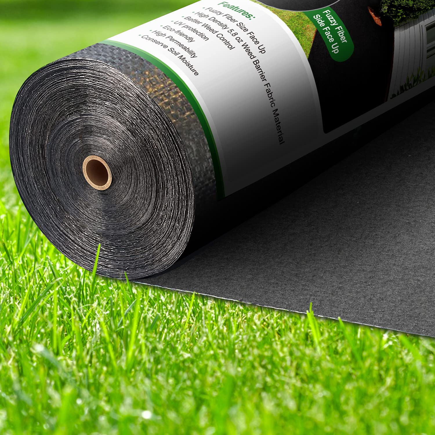 AMAGABELI GARDEN & HOME 5.8oz 6ft x 300ft Weed Barrier Landscape Fabric Ground C...