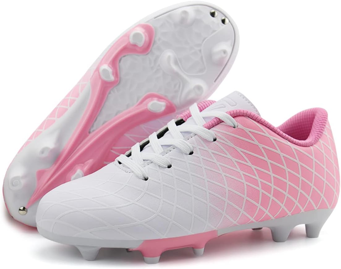 JABASIC Kids Outdoor Soccer Cleats, Special Athletic Firm Ground Football Shoes,...