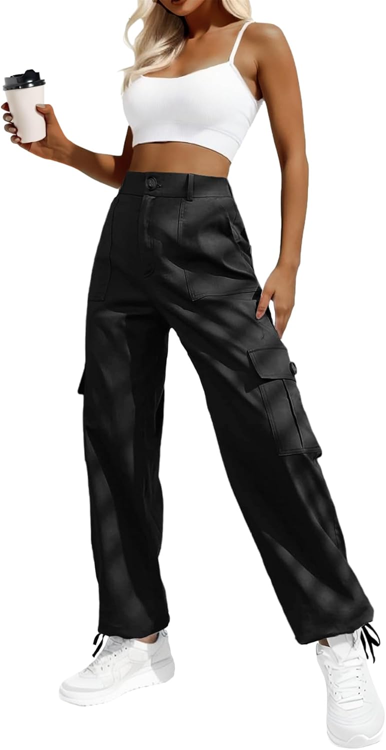 Lepunuo Women's Cargo Pants, Special High Waisted Pants for Travel, Innovative Y...