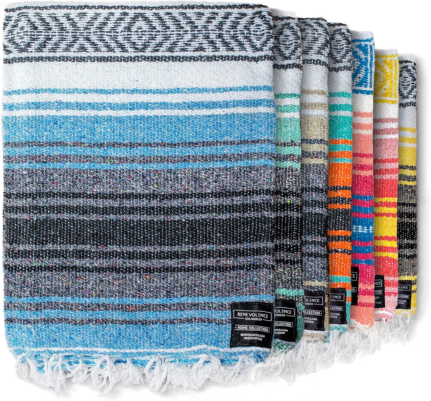 Benevolence LA Authentic Handwoven Mexican Blanket, Yoga Blanket - Perfect Outdo...