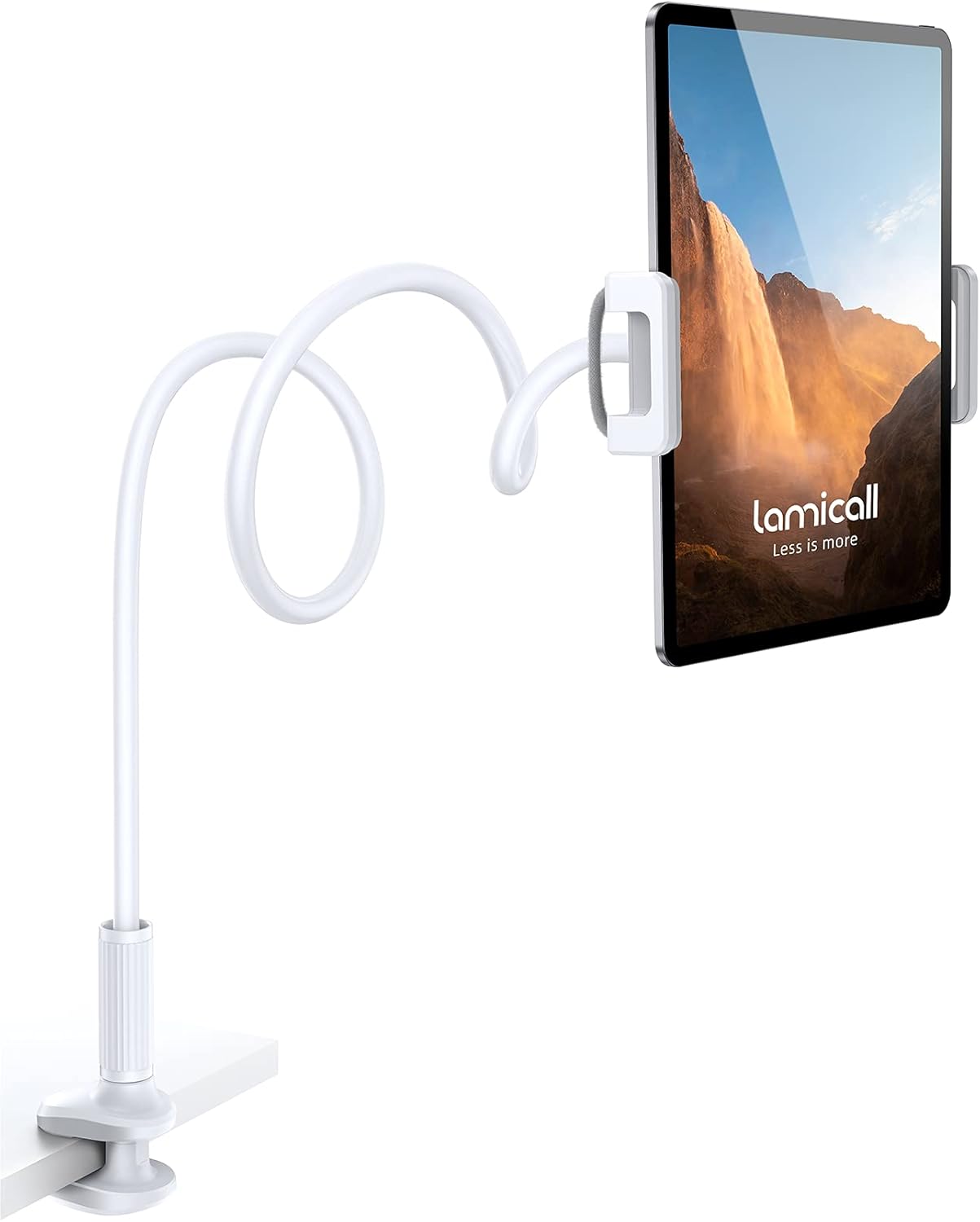 Lamicall Gooseneck Tablet Mount Holder, Flexible Tablet Arm Clamp for Bed, Speci...