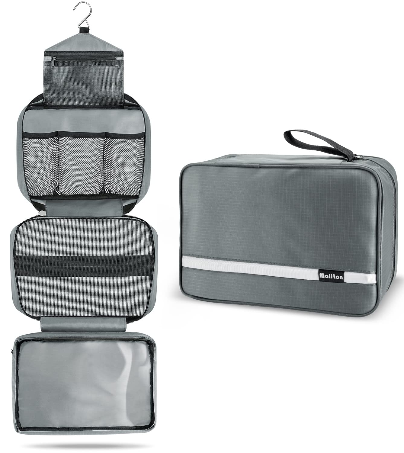 Maliton Toiletry Bag for Men & Women | Large Toiletry Bags for Traveling | Hangi...