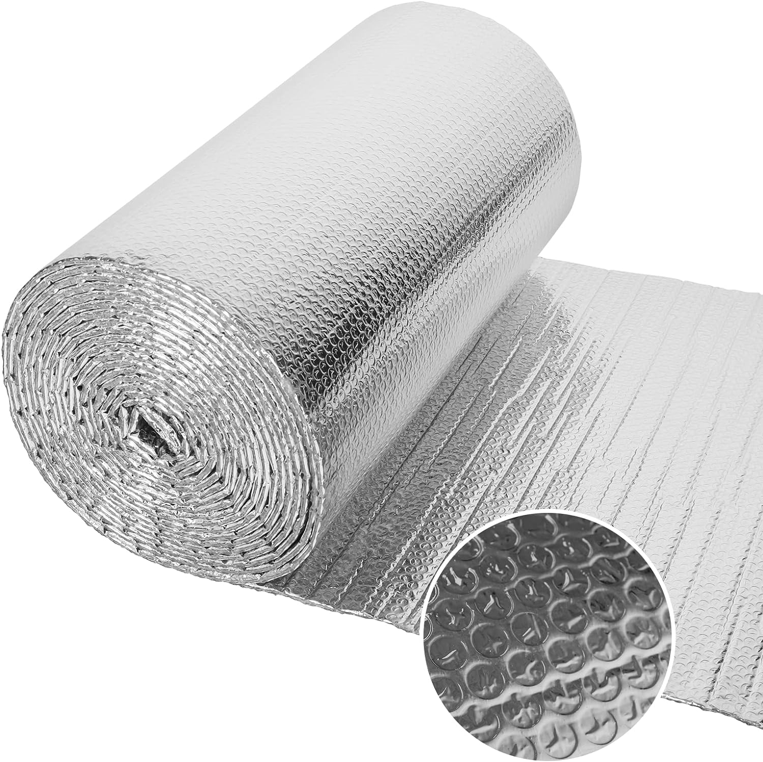 Dripex Double Bubble Foil Insulation, Heat Reflective 5 - 6mm Thick Double-Layer...