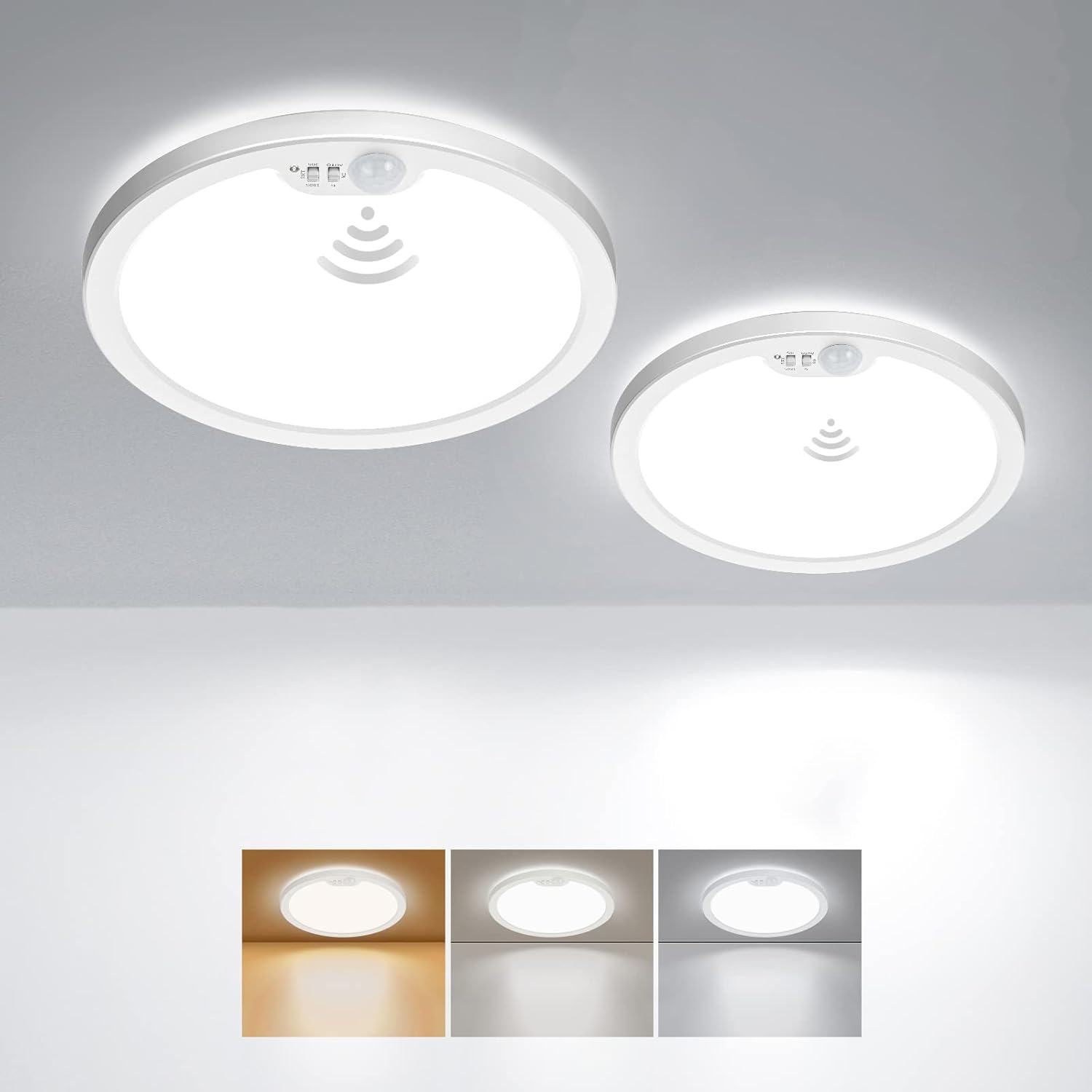 BLNAN Motion Sensor Ceiling Light, Special 8.7 Inch LED Flush Mount Light Fixtur...