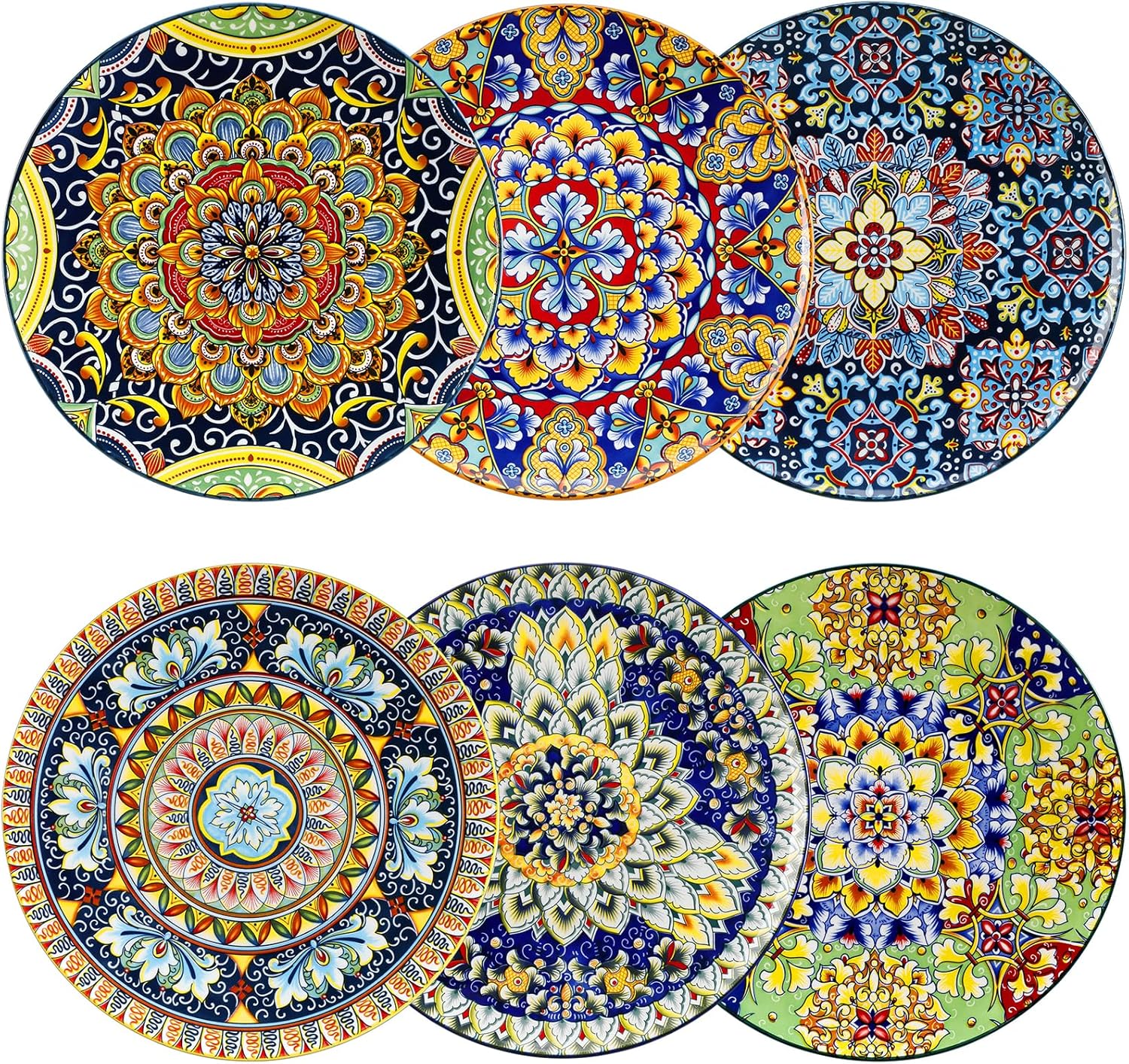 vancasso SIMI Dinner Plates Set of 6, 10.5 Inch Porcelain Dinnerware Set, Microw...