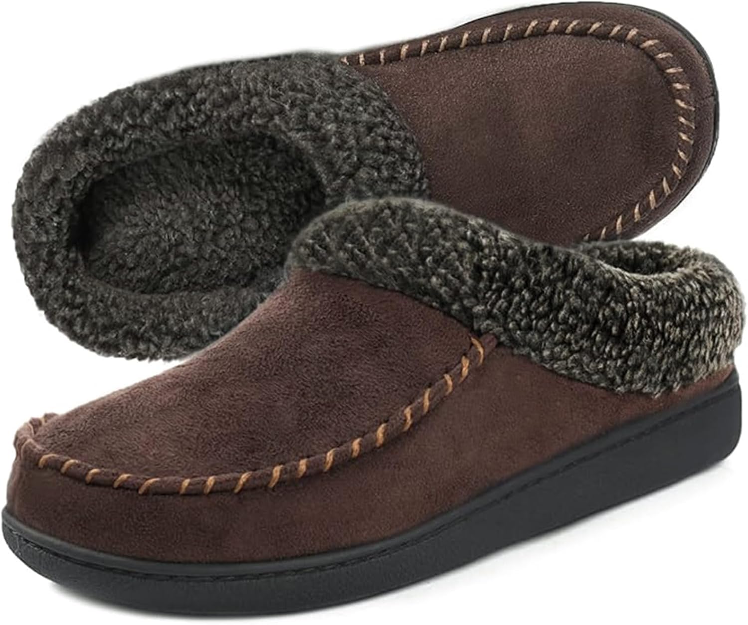 ULTRAIDEAS Men's Nealon Moccasin Clog Slipper, Special Slip On House Shoes for I...