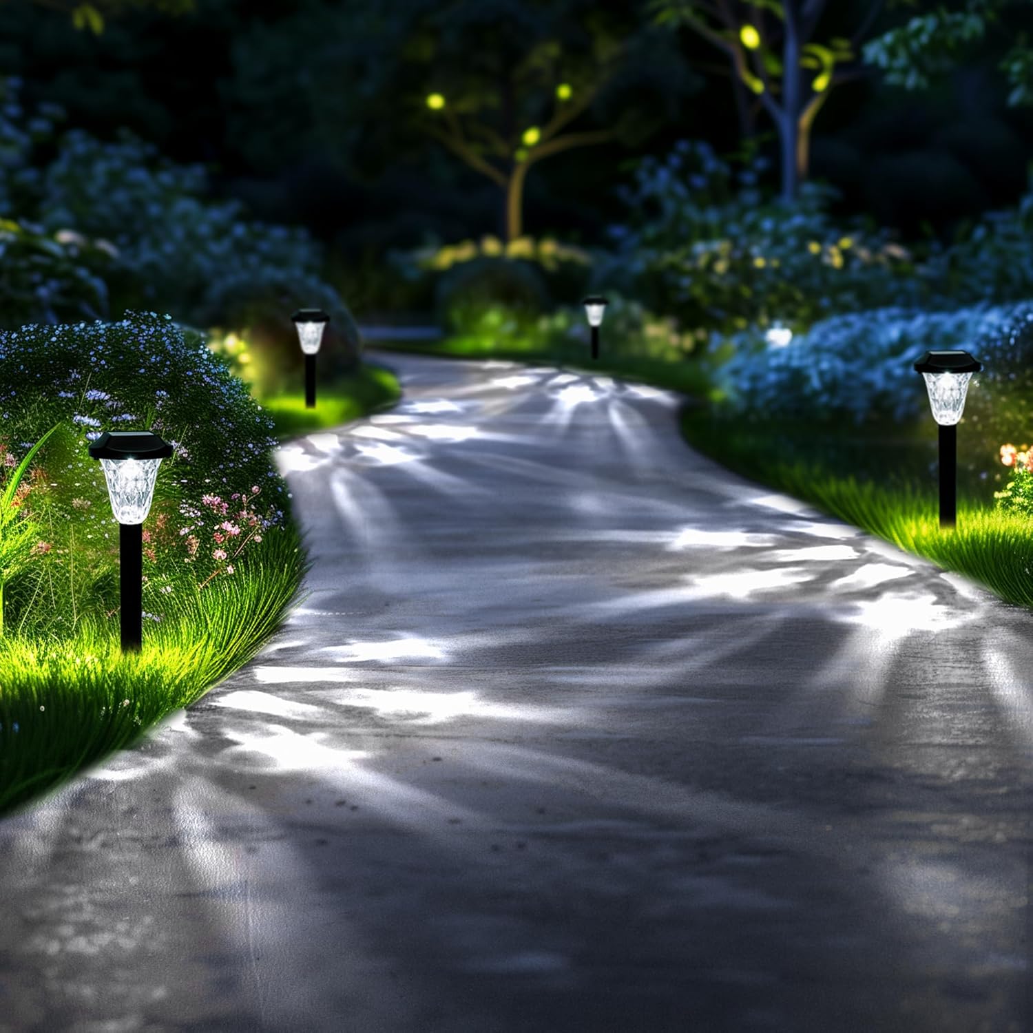GIGALUMI Solar Lights Outdoor Garden, 12 Pack Solar Outdoor Lights Waterproof, N...