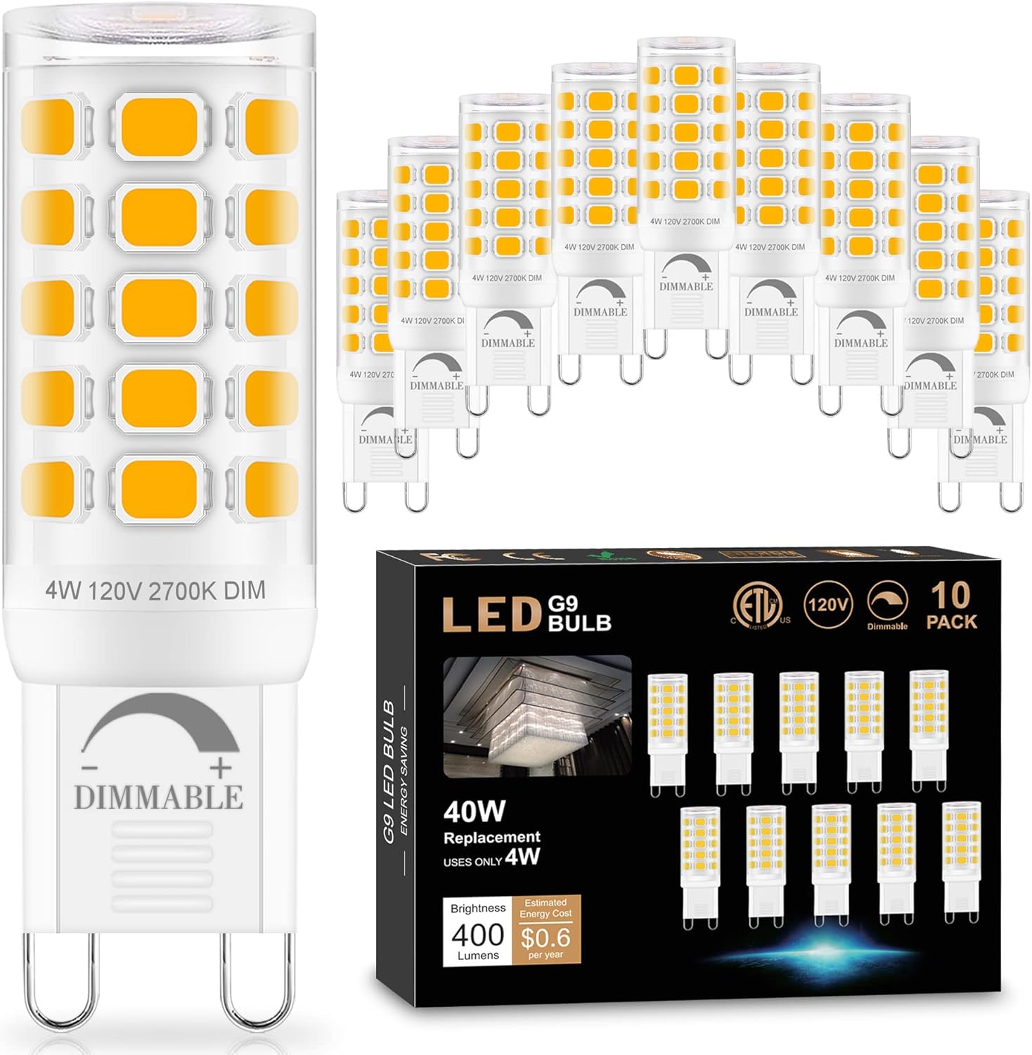 Sailstar G9 LED Bulb, Special Dimmable Light Bulb, Innovative 2700K Warm White L...