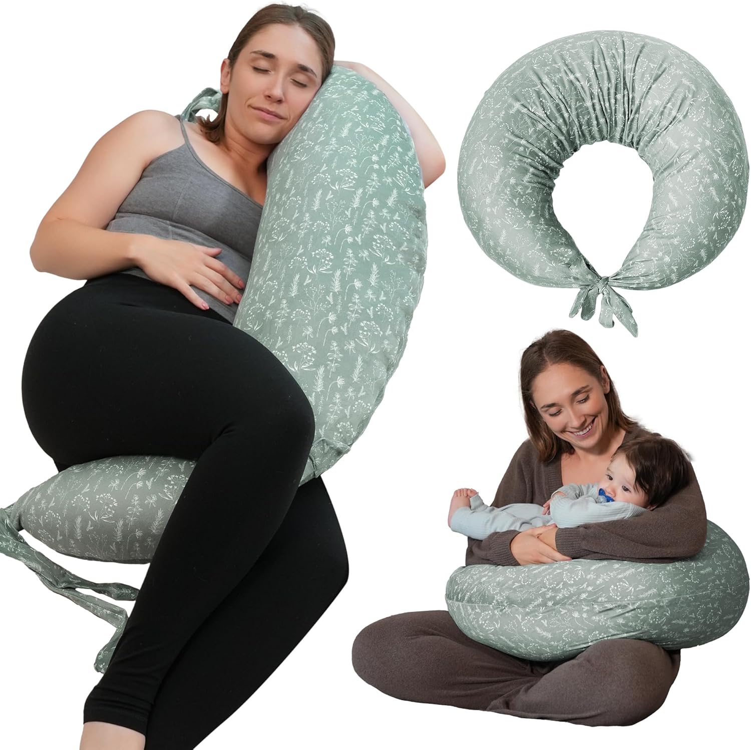 DancesCat Versatile Plus Size Breastfeeding Pillows, Adjustable Breast Feeding P...