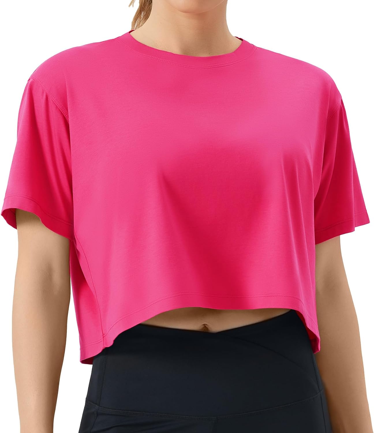 THE GYM PEOPLE Women's Workout Crop Top, Special Tee for Yoga and Running, Affor...
