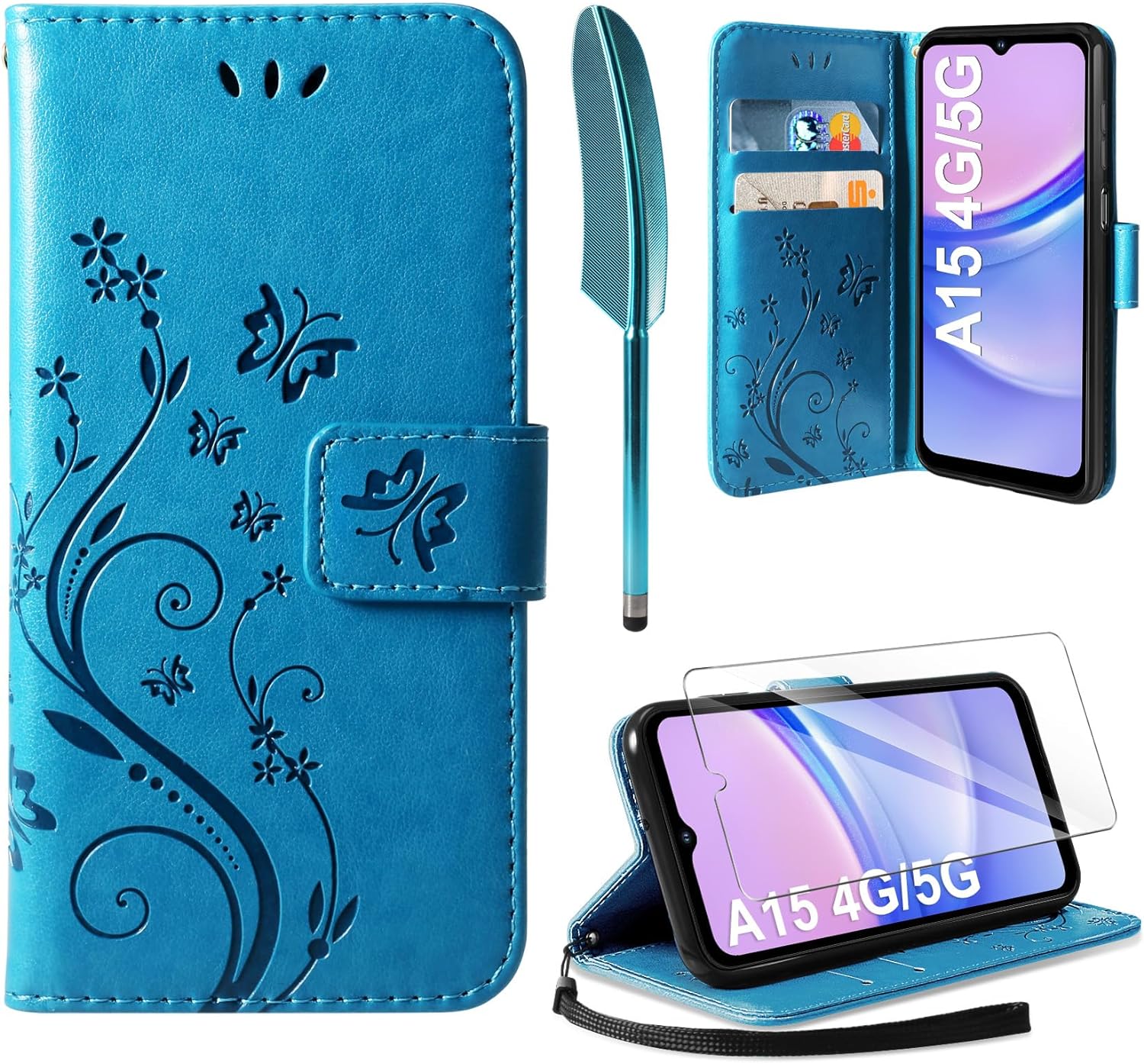 AROYI Case Compatible with Samsung Galaxy A15 5G/4G Case,Wallet Case PU Leather...