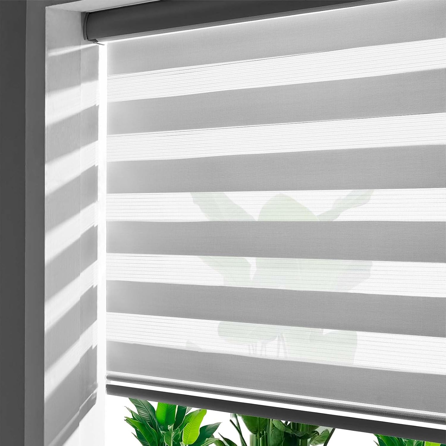 Zebra Blinds Roller Shades for Windows, Pretection Privacy, Light Filtering Cont...