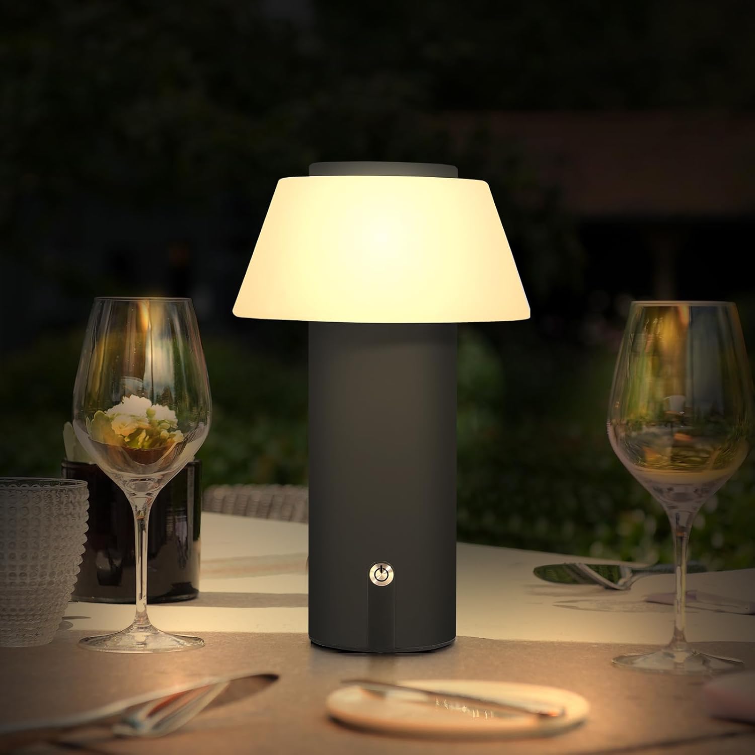 Ecvivk Mushroom Table Lamp for Indoor/Outdoor Lamp Waterproof Shower Lamp Batter...