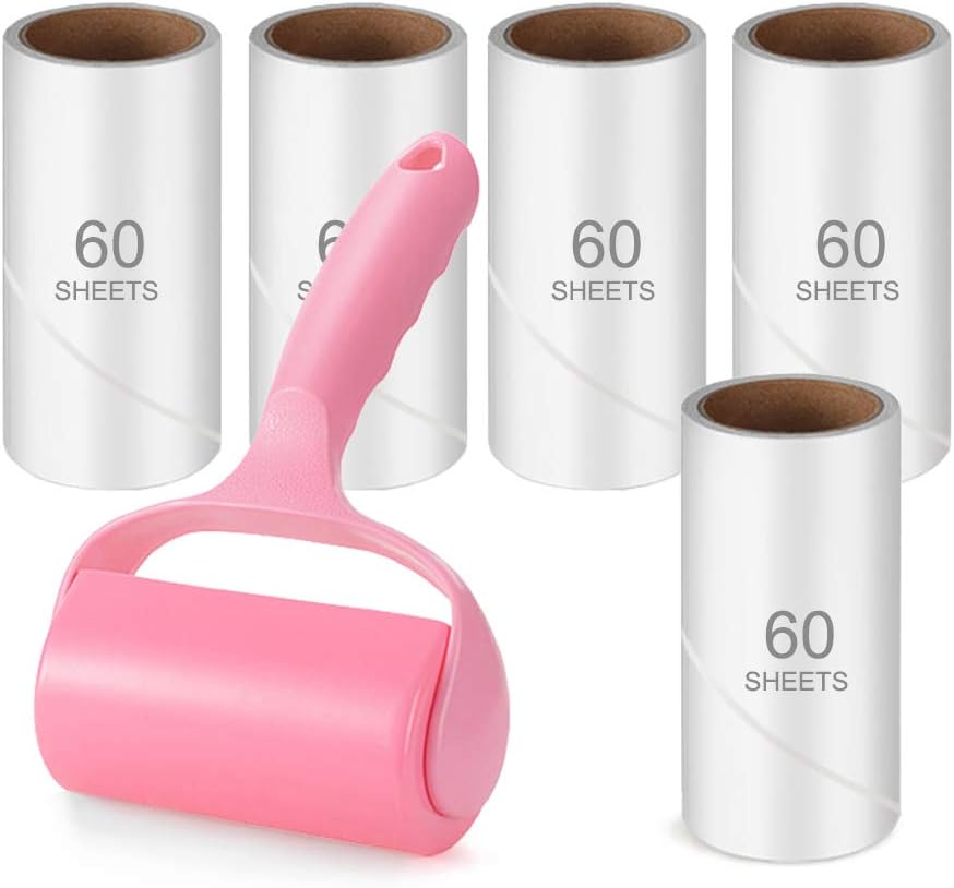 300 Sheets Lint Roller for Clothes, Pet Hair Remov...