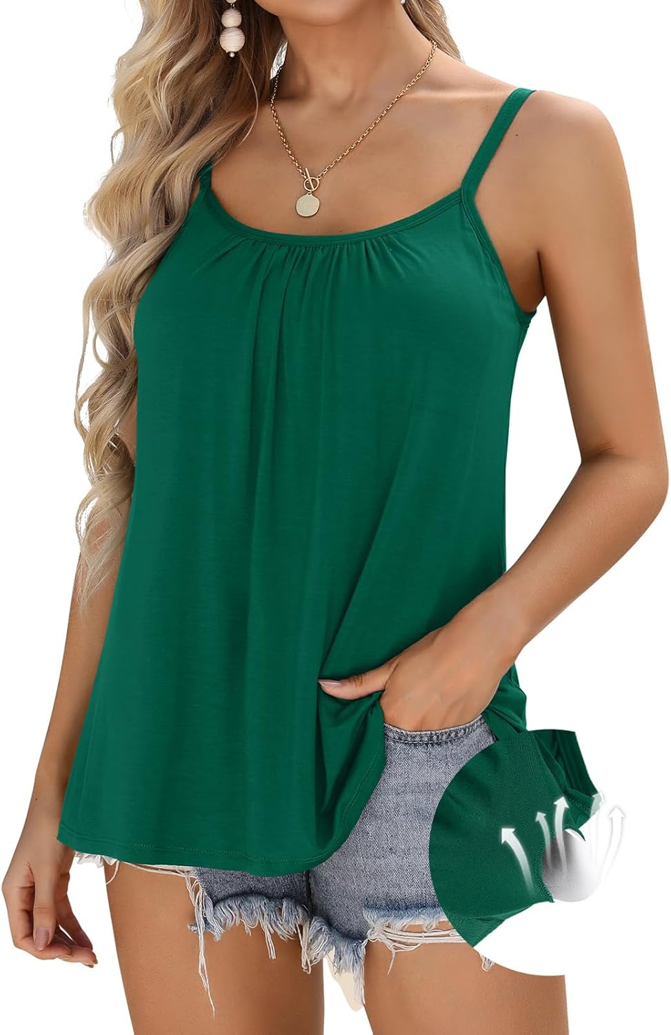 V FOR CITY Camisole Top, Special Top for Women, Innovative Adjustable Straps Tan...