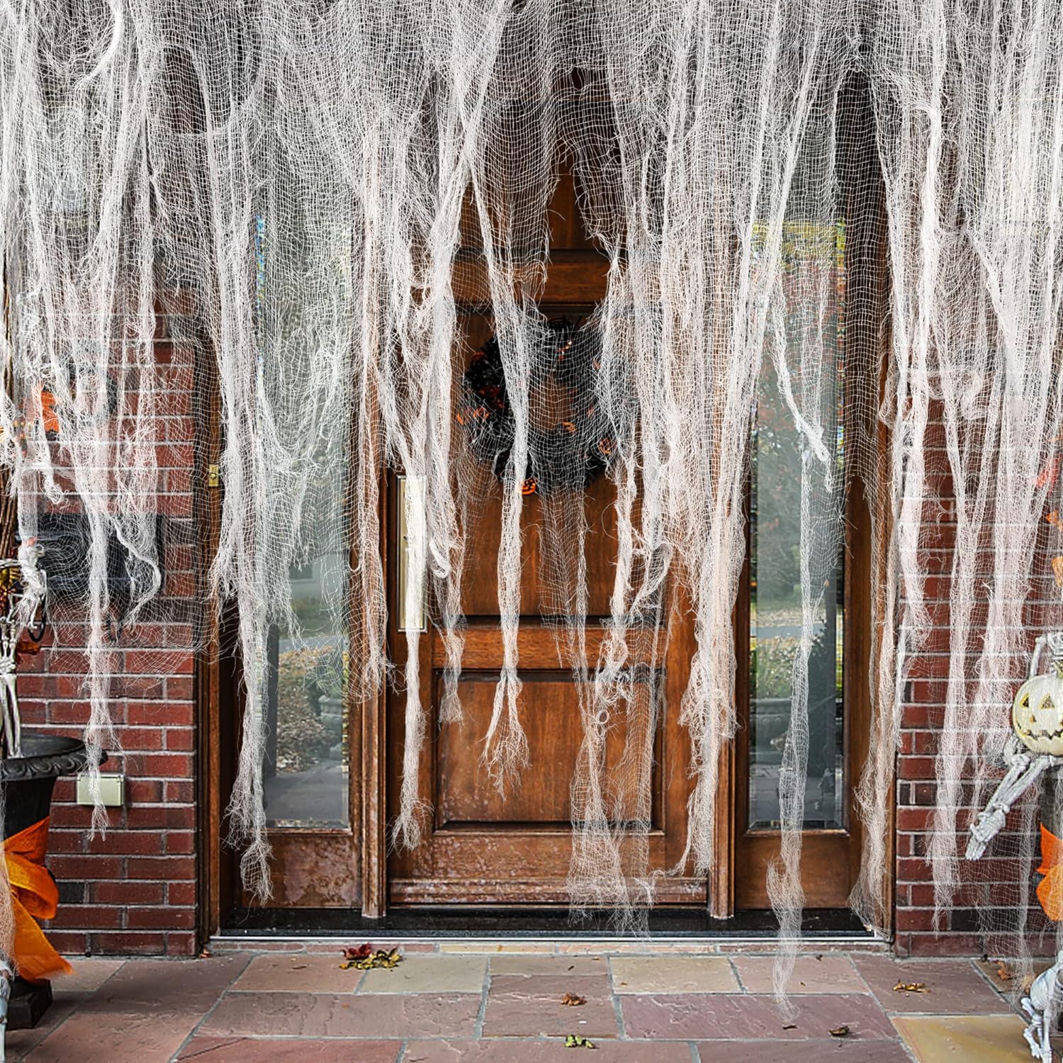 Watayo 196x39 Inch Halloween Creepy Cloth, Special Spooky Cloth for Windows Entr...
