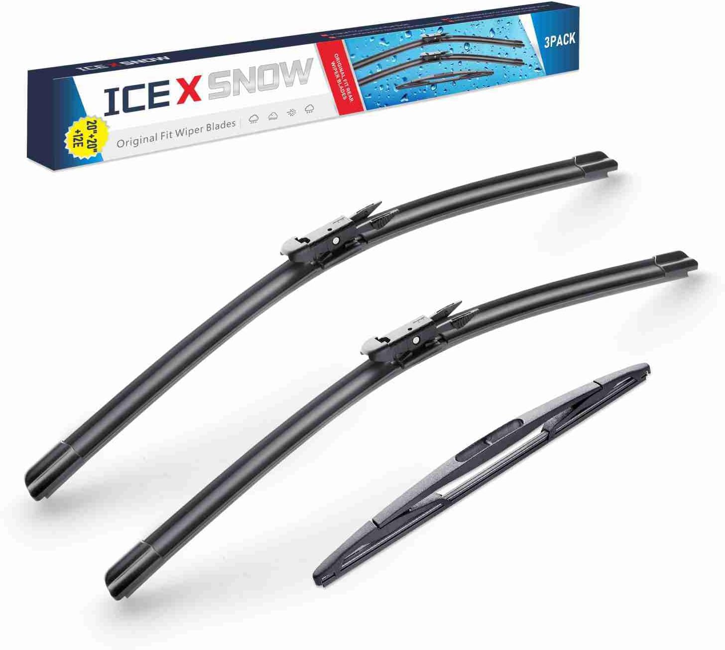 3 Wipers 20"/20"/12" Windshield Wiper Blades Replacement for Ford Escape 2012 20...