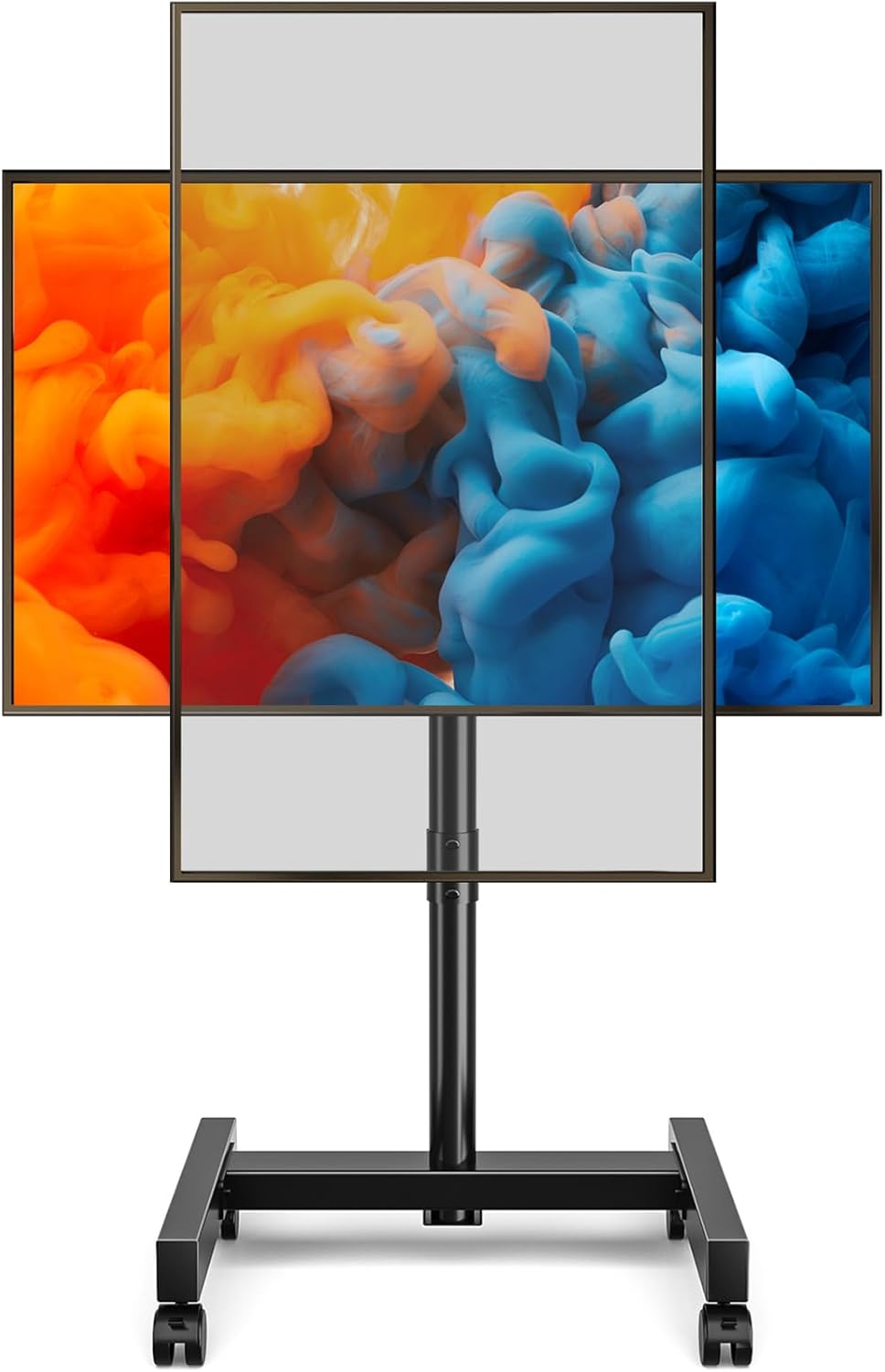 YOMT Mobile TV Cart Rolling TV Stand for 13-50 inch Screens, Tilting and Rotatin...