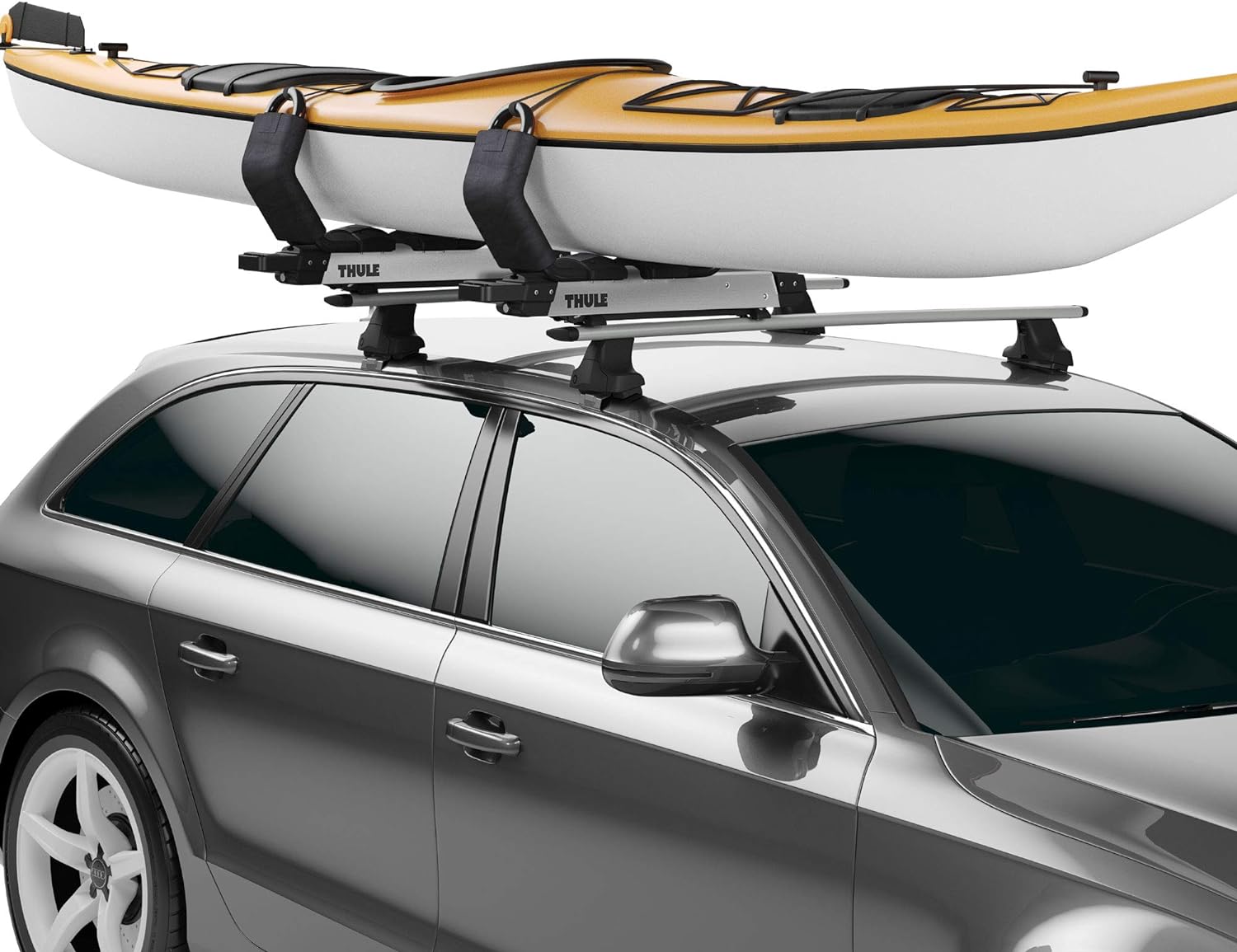 Thule Hullavator Pro Kayak Carrier, Special Kayak Holder with Lift-Assistance, I...
