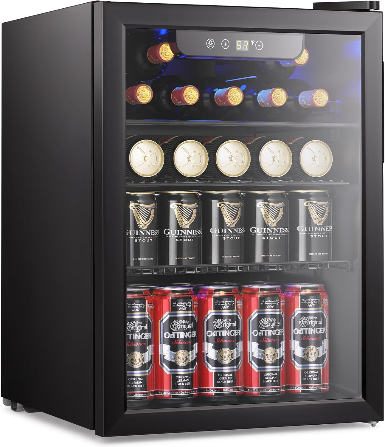 Joy Pebble Beverage Refrigerator Cooler 2.6 Cu.Ft, 18 Bottle 95 Can - Mini Fridg...