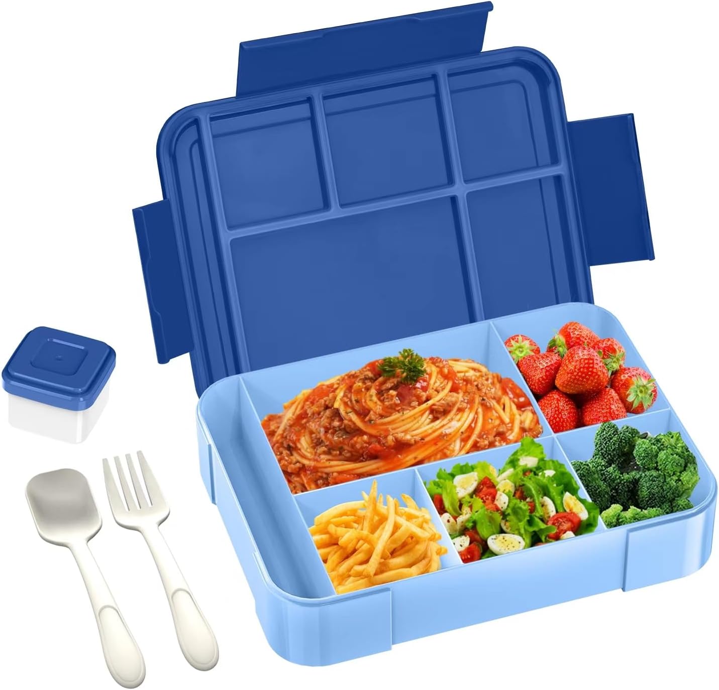 iNeibo Bento Box Lunch Box, 1330ML Bento Box for Kids Children with 6 Compartmen...