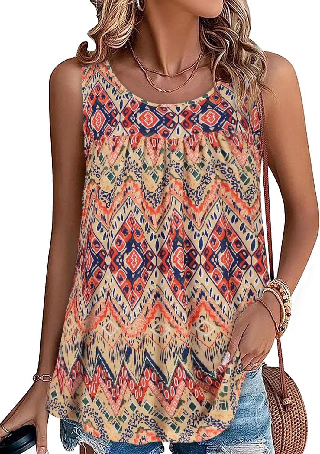 CHICGAL Womens Summer Tank Tops, Special Sleeveless T Shirt, Unique Casual Loose...