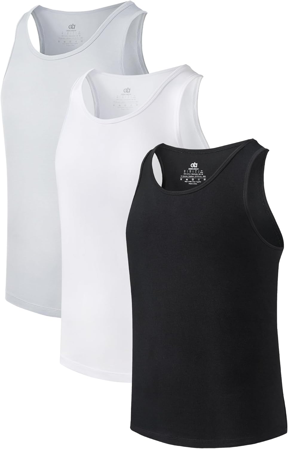 DAVID ARCHY Men's Tank Top, Special Bamboo Rayon Undershirts, High-Quality Moist...