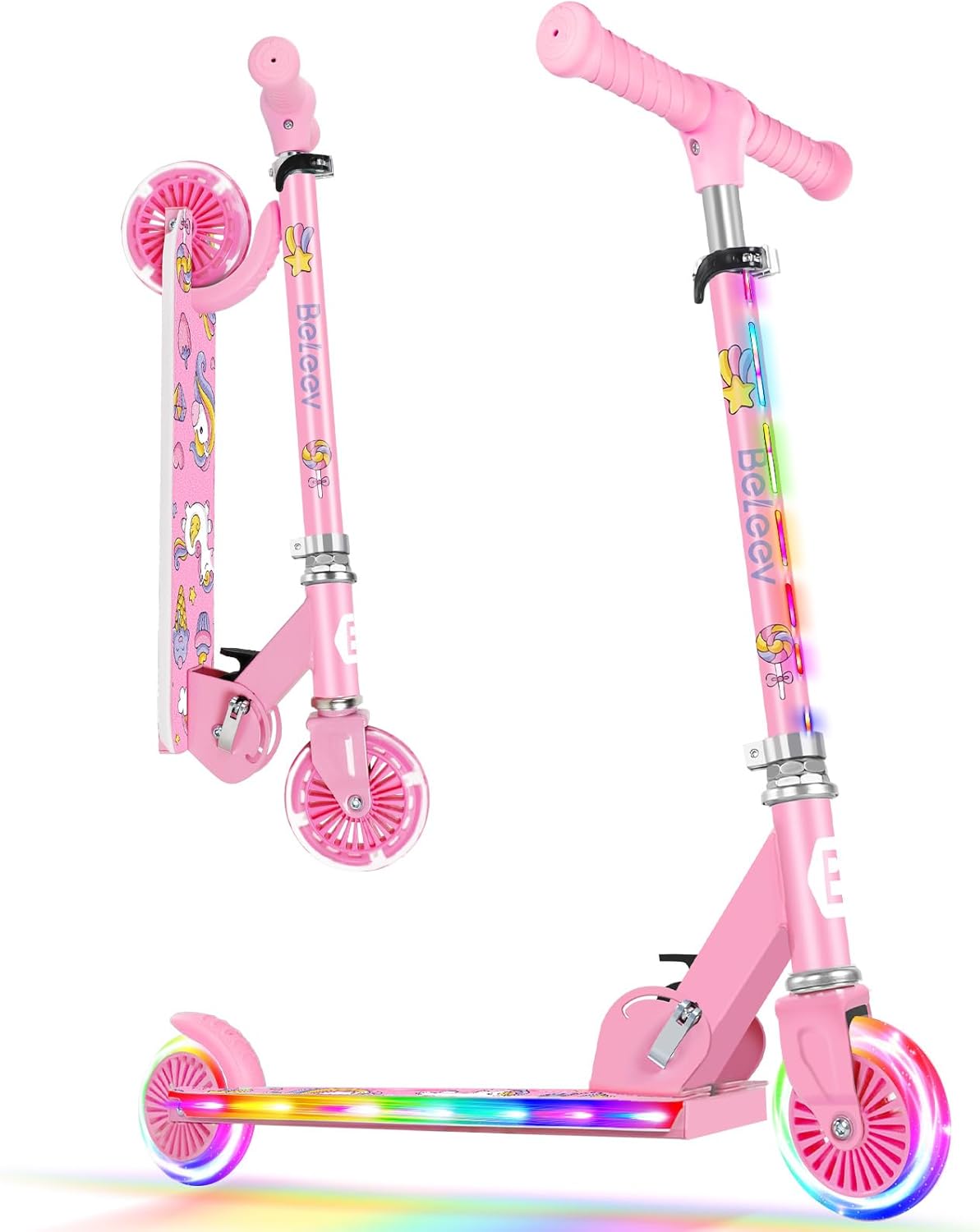BELEEV V2 Scooters for Kids, Special Scooters with Light-Up Wheels, Innovative S...