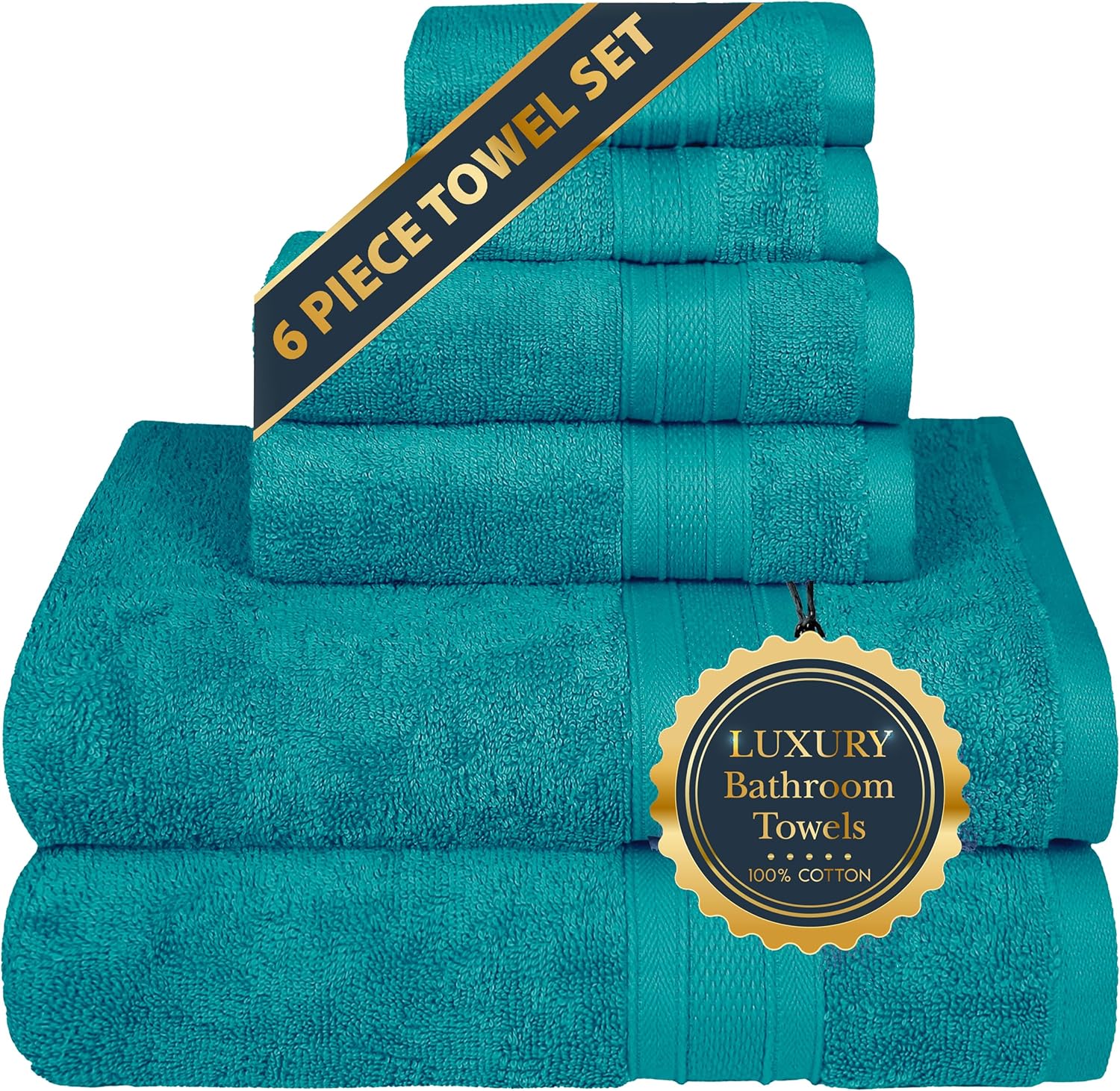 TRIDENT Soft & Plush Luxury Towel Set, 100% Cotton, 2 Bath Towels 2 Hand Towels...