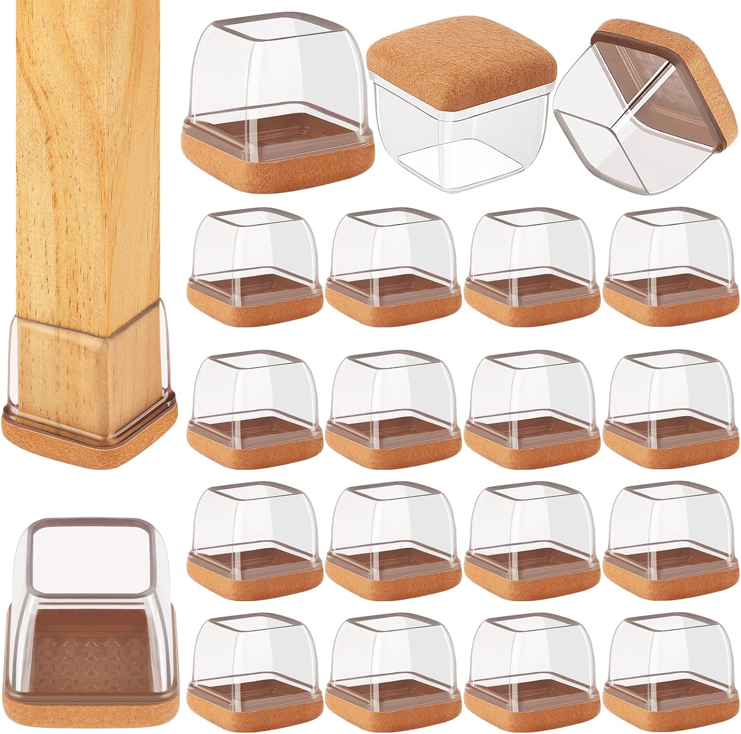 Silicone Chair Leg Protectors, Special 32 Pcs Leg Protectors for Hardwood Floors...