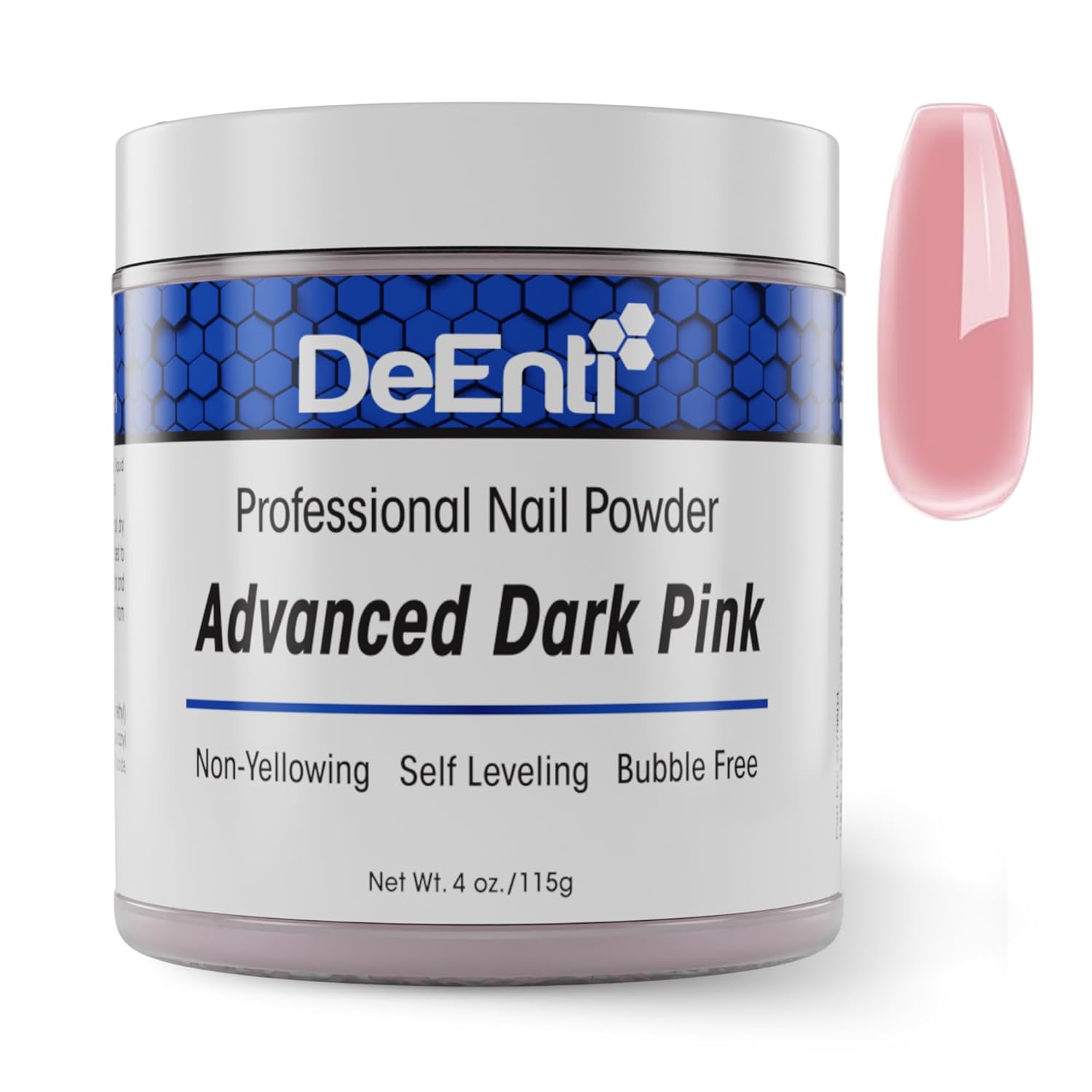 DeEnti Acrylic Nail Powder, 4oz Dark Pink Acrylic Powder Dip for Nails, Long Las...
