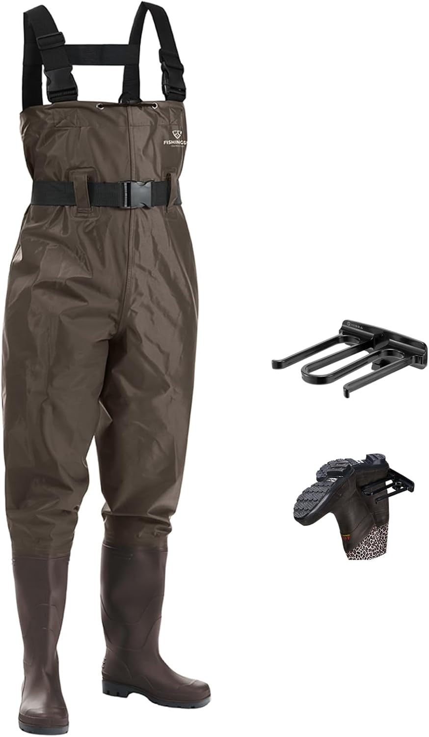 Fishing Waders for Men with Boots Womens Chest Waders 2-Ply Nylon/PVC Waterproof...