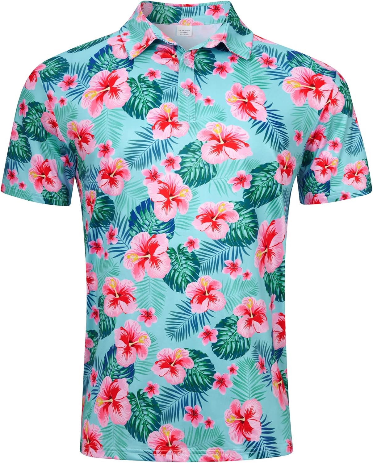 uideazone Mens Polo Shirts, Special Short Sleeve Dry Fit Polo Shirt with 3D Prin...