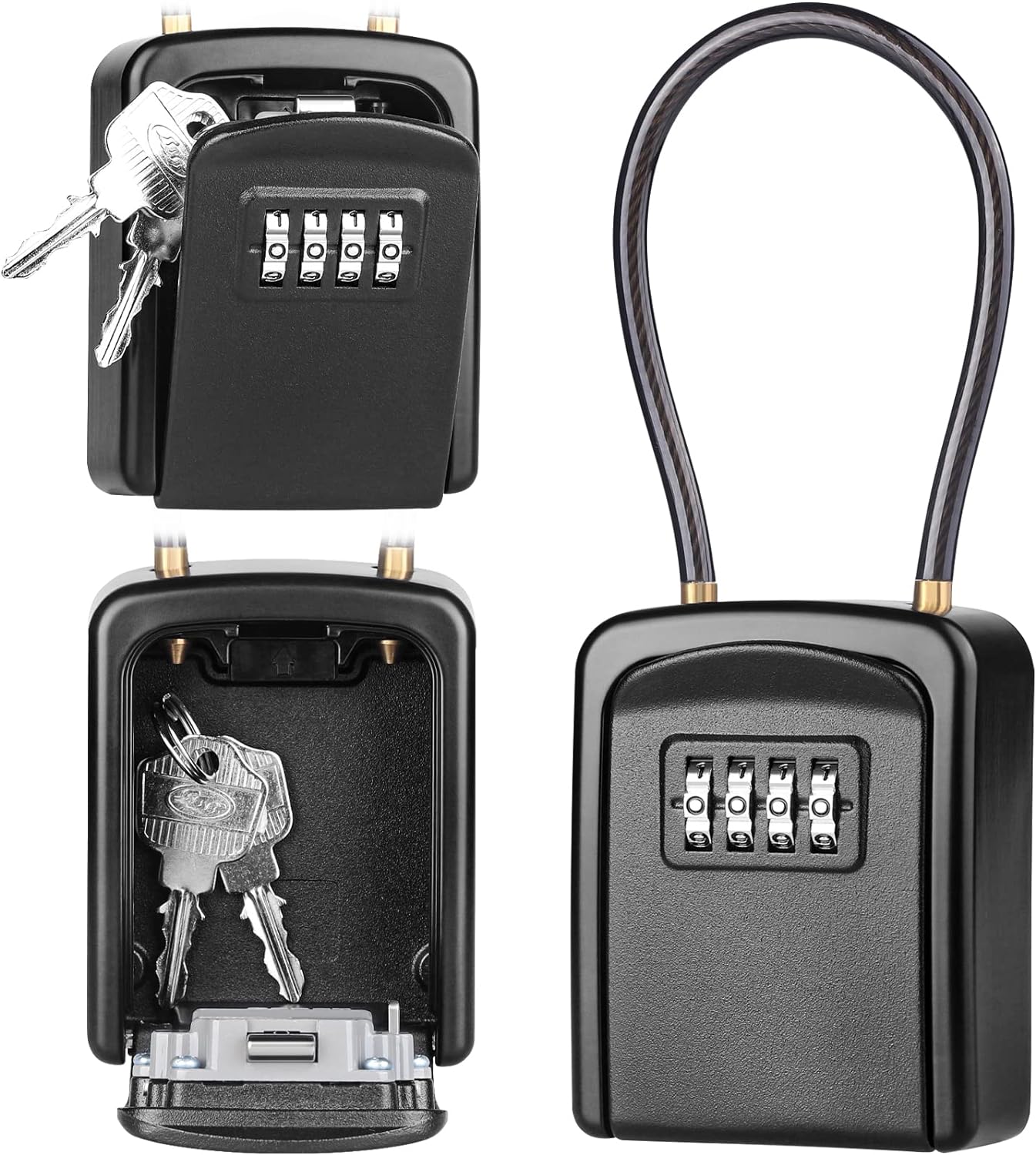 Diyife Key Safe, [New Version] [Weatherproof] Portable Lock Box for Keys Outdoor...
