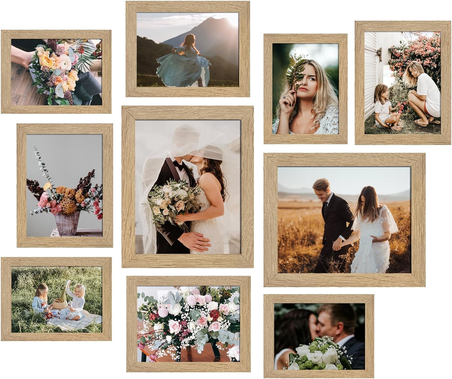 LUCKYLIFE Picture Frame Set, Special Gallery Wall Frame Collage, Innovative Fram...