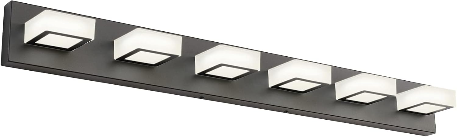 Ralbay Modern Matte Black Bathroom Vanity Light Fixture, Special Vanity Light wi...